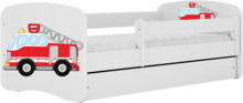 Lastevoodi Kocot Kids Babydreams Fire Brigade, 70 x 140 cm, madratsiga, valge