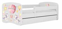 Lastevoodi Kocot Kids Balloon, 80 x 180 cm, madratsiga, valge