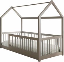 Lastevoodi üheinimese ADRK Furniture Graja House, madratsiga, ilma voodipesukastita, 90 x 200 cm, pruun