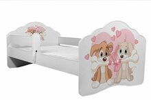 Lastevoodi ADRK Furniture Casimo Two Dogs, 80 x 160 cm, madratsiga, valge