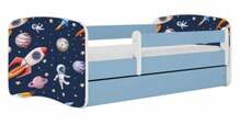 Lastevoodi Kocot Kids Cosmos, 70 x 140 cm, madratsiga, sinine/valge