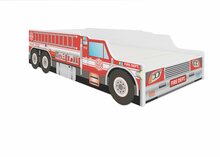 Lastevoodi ADRK Furniture Fire Truck, koos madratsiga, 80 x 160 cm, punane