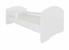Lastevoodi ADRK Furniture Pepe, eemaldatava piirdega, madratsiga, 70 x 140 cm, valge