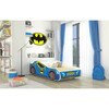 Lastevoodi ADRK Furniture Batcar, 80 x 160 cm, sinine, koos madratsiga
