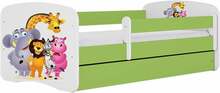Lastevoodi Kocot Kids Babydreams Zoo, 70 x 140 cm, voodipesukastiga, madratsiga, roheline