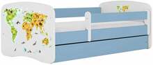 Lastevoodi Kocot Kids Babydreams Map, 70 x 140 cm, madratsiga, sinine/valge