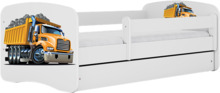 Lastevoodi Kocot Kids Babydreams Truck, 80 x 160 cm, voodipesukastiga, ilma madratsita, valge
