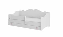 Lastevoodi ADRK Furniture Emka U1, 80 x 160 cm, valge/roosa