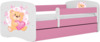 Lastevoodi Kocot Kids BabyDreams Teddybear Butterflies, 80 x 160 cm, voodipesukastiga, ilma madratsita, valge/roosa