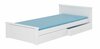 Lastevoodi ADRK Furniture Aldex, voodipesukastiga, madratsiga, 80 x 180 cm, valge