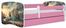 Lastevoodi Kocot Kids BabyDreams Pink ship, 70 x 140 cm, madratsiga, valge/roosa