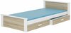 Lastevoodi ADRK Furniture Aldex, 80 x 180 cm, valge/sonoma tamm, ilma madratsita