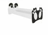 Lastevoodi ADRK Furniture Bear, 70 x 140 cm, valge/must, koos madratsiga