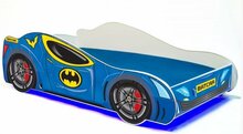 Lastevoodi ADRK Furniture LED Batcar, 70 x 140 cm, sinine
