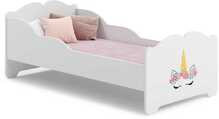 Lastevoodi Bonideco Anna Unicorn Horn, koos madratsiga, 140 x 70 cm