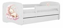 Lastevoodi Kocot Kids BabyDreams White dream, 70 x 140 cm, koos madratsiga, valge