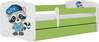 Lastevoodi Kocot Kids Babydreams Raccoon, 80 x 160 cm, voodipesukastiga, madratsiga, valge/roheline