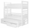 Lastevoodi ADRK Furniture Hippo, madratsiga, 90 x 200 cm, valge