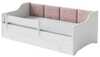Lastevoodi Kobi Meble Eryk, valge, madratsiga Pink Panel 160x80 cm