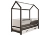ADRK Furniture Jaspis, voodipesukastiga, madratsiga, 80 x 180 cm, pruun/valge