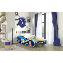 Lastevoodi ADRK Furniture Sheriff, 80 x 160 cm, sinine, koos madratsiga