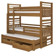Narivoodi ADRK Furniture Hippo, koos madratsiga, 90 x 200 cm, pruun