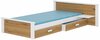 Lastevoodi Aldex With Shelf, 80 x 180 cm, ilma madratsita, pruun/valge