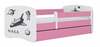 Lastevoodi Kocot Kids BabyDreams NASA, 70 x 140 cm, voodikastiga, madratsiga, valge/roosa