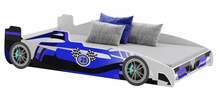 Lastevoodi Kobi Automobilis, koos madratsiga, 160 x 80 cm, sinine