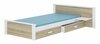 Lastevoodi ADRK Aldex Shelf, 90 x 200 cm, voodipesukastiga, madratsiga, valge/pruun