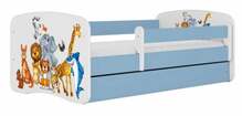 Lastevoodi Kocot Kids Animals, 70 x 140 cm, madratsiga, sinine/valge
