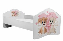 Lastevoodi ADRK Furniture Casimo Two Dogs, 80 x 160cm, madratsiga, valge
