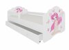 ADRK Furniture Casimo Girl With Wings, voodipesukastiga, madratsiga, 80 x 160cm, valge