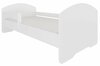 Lastevoodi ADRK Furniture Pepe, eemaldatava piirdega, madratsiga, 80 x 160 cm, valge