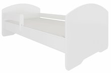 Lastevoodi ADRK Furniture Pepe, eemaldatava piirdega, madratsiga, 80 x 160 cm, valge