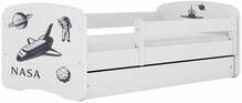 Lastevoodi Kocot Kids BabyDreams White Nasa, 80 x 180 cm, madratsiga, valge