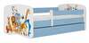 Lastevoodi Kocot Kids Animals, 80 x 180 cm, ilma voodipesukastita, ilma madratsita, sinine/valge