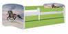 Lastevoodi Kocot Kids Galloping Horse, 80 x 180 cm, madratsiga, valge/roheline