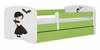 Lastevoodi Kocot Kids Wednesday, 70 x 140 cm, voodikastiga, madratsiga, valge/roheline