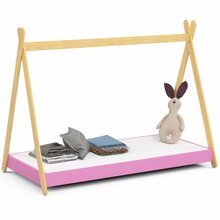 Lastevoodi Akord Furniture Factory Gem, koos madratsiga, 80 x 180 cm, pruun/roosa