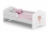 Lastevoodi ADRK Furniture Casimo Girl With Wings, ilma voodipesukastita, madratsiga, 70 x 140 cm, valge
