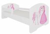 Lastevoodi ADRK Furniture Pepe Princess and Horse, 80 x 160 cm, valge/roosa, koos madratsiga