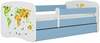 Lastevoodi Kocot Kids Babydreams Map, 70 x 140 cm, ilma voodipesukastita, ilma madratsita, sinine/valge