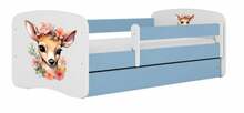 Lastevoodi Kocot Kids Bambi, 80 x 160 cm, madratsiga, sinine/valge