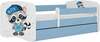 Lastevoodi Kocot Kids Babydreams Raccoon, 80 x 160 cm, voodipesukastiga, madratsiga, sinine/valge