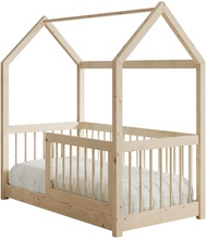 Lastevoodi ADRK Furniture Graja House, madratsiga, 70 x 140 cm, pruun