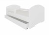 Lastevoodi ADRK Furniture Pepe, voodikastiga, madratsiga, 80 x 160 cm, valge