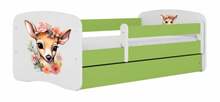 Lastevoodi Kocot Kids Bambi, 80 x 180 cm, madratsiga, valge/roheline