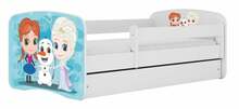 Lastevoodi Kocot Kids Babydreams Frozen Land, 70 x 140 cm, voodipesukastiga, madratsiga, valge