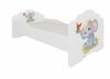 Lastevoodi ADRK Furniture Casimo Elephant, 70 x 140 cm, sinine/valge, koos madratsiga